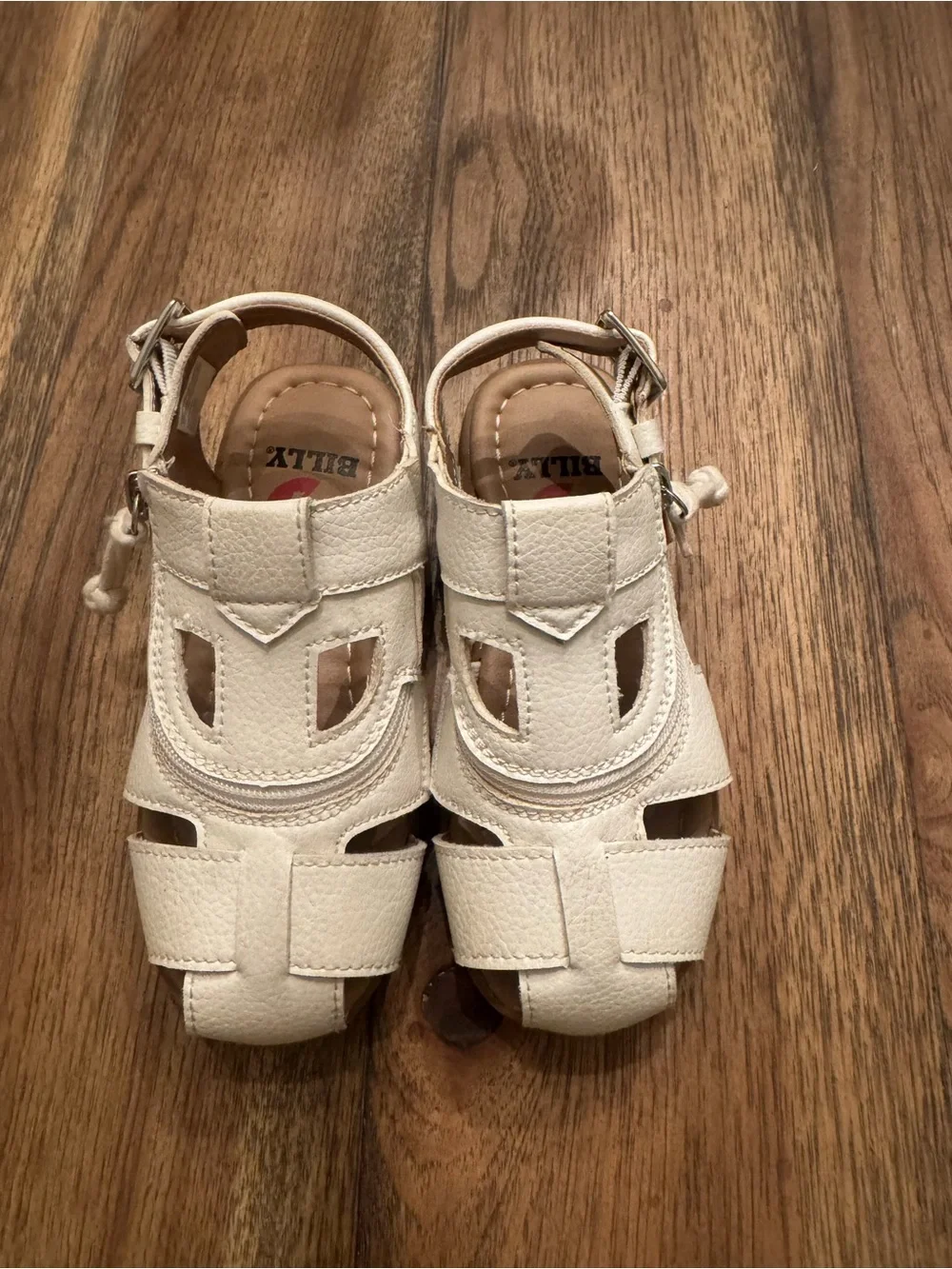BILLY Footwear - Fisherman sandals 12M white adaptive